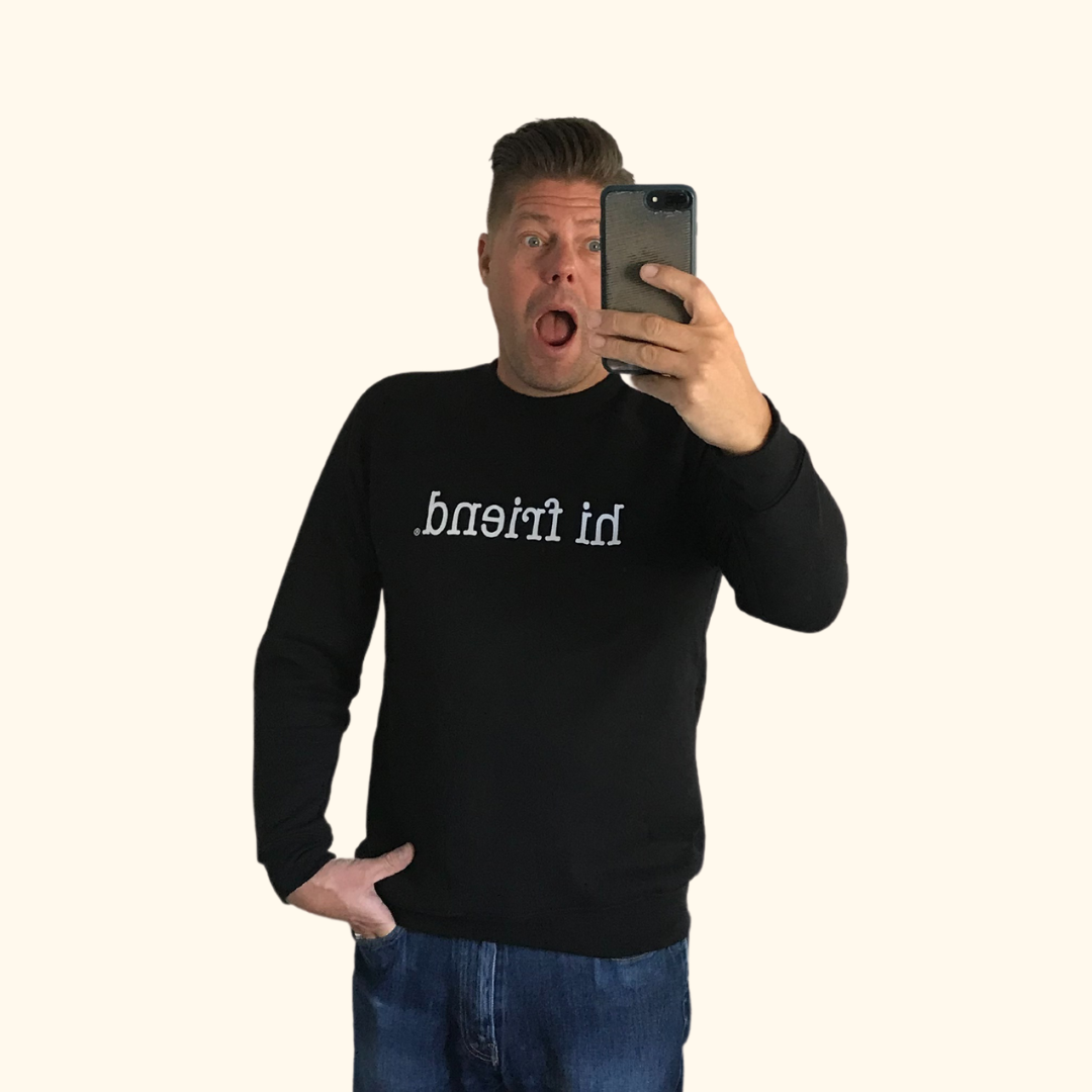hi friend crewneck sweatshirt